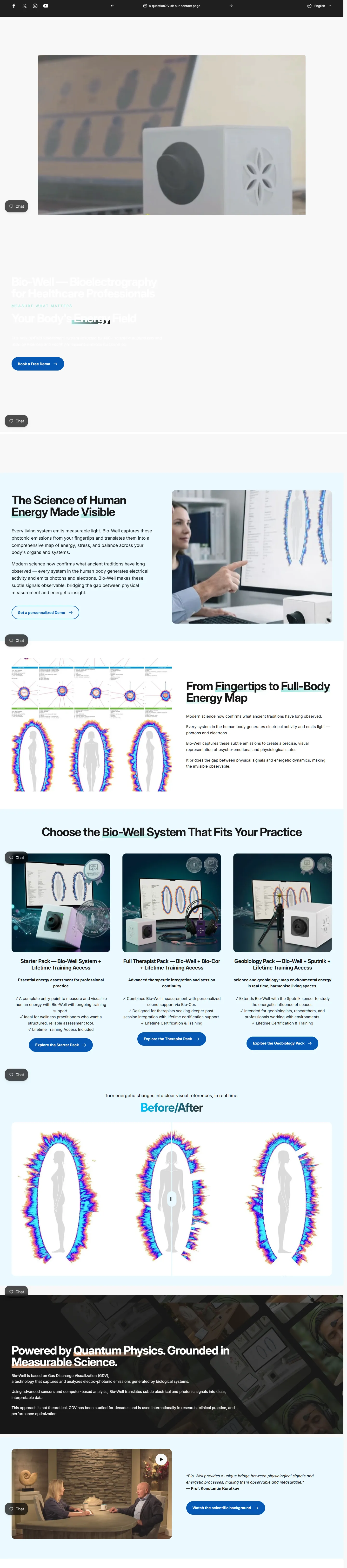 Bio-Well Europe website, full page