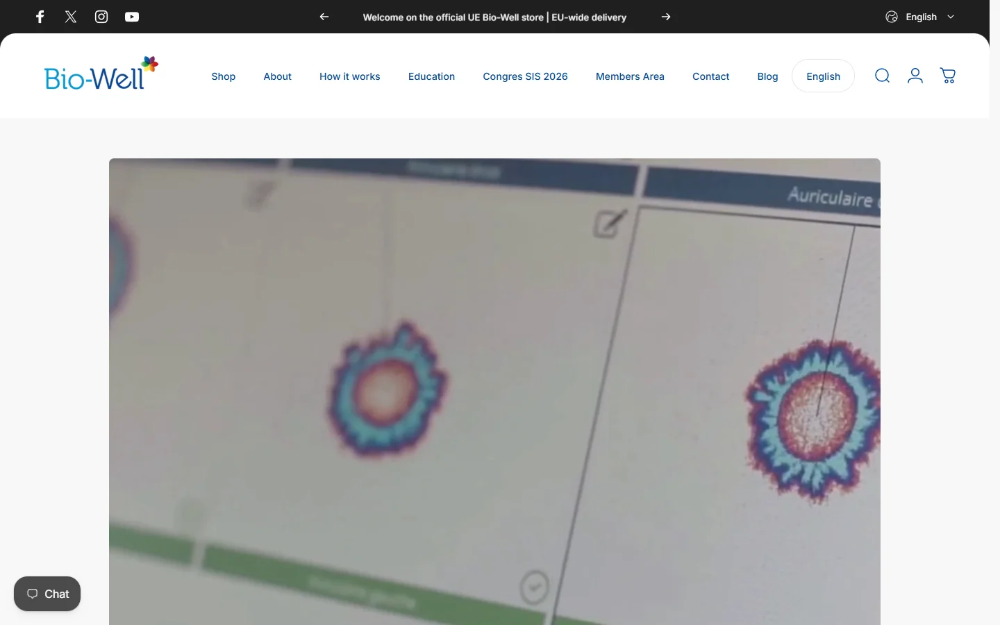 Bio-Well Europe website homepage