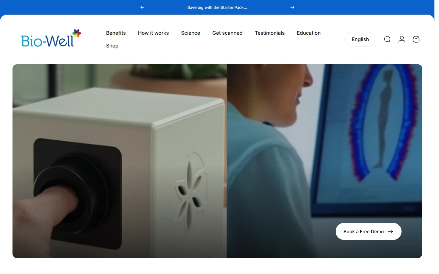 Bio-Well website homepage