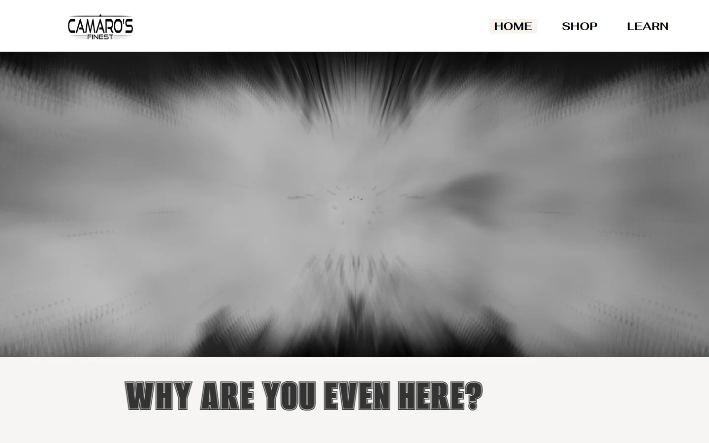 Camaro's Finest website homepage