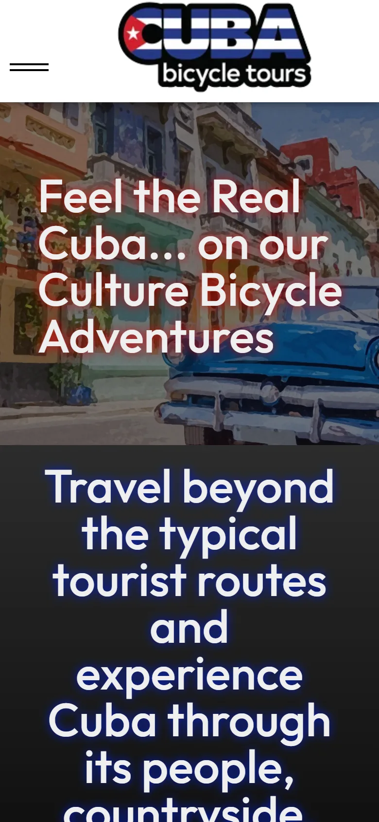 Cuba Bicycle Tours on mobile