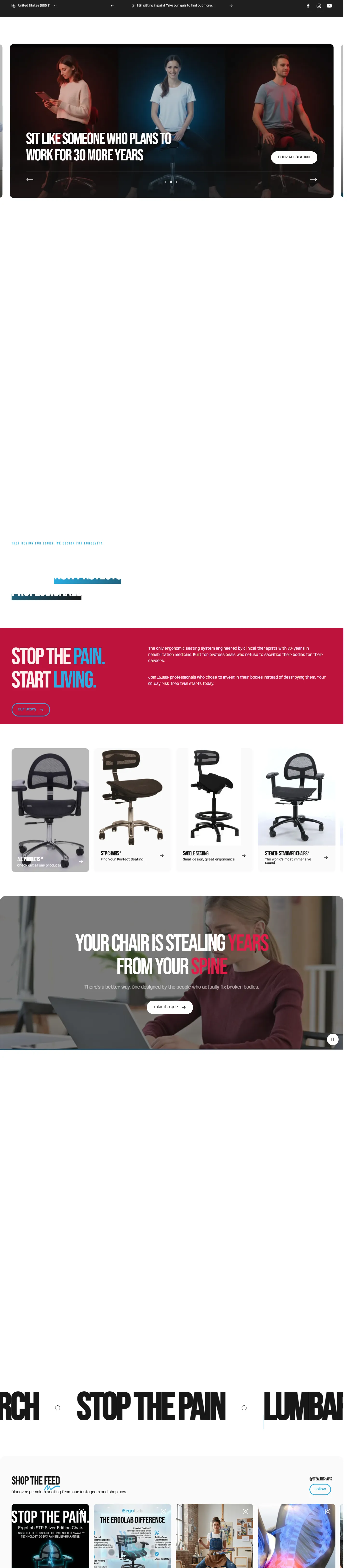 ErgoLab website, full page