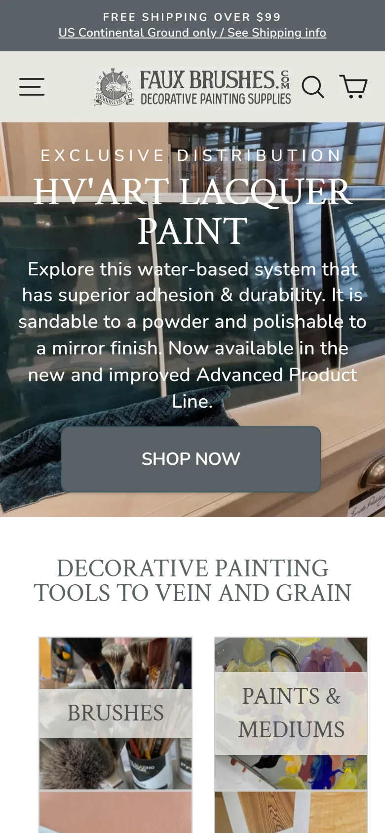 Faux Brushes on mobile