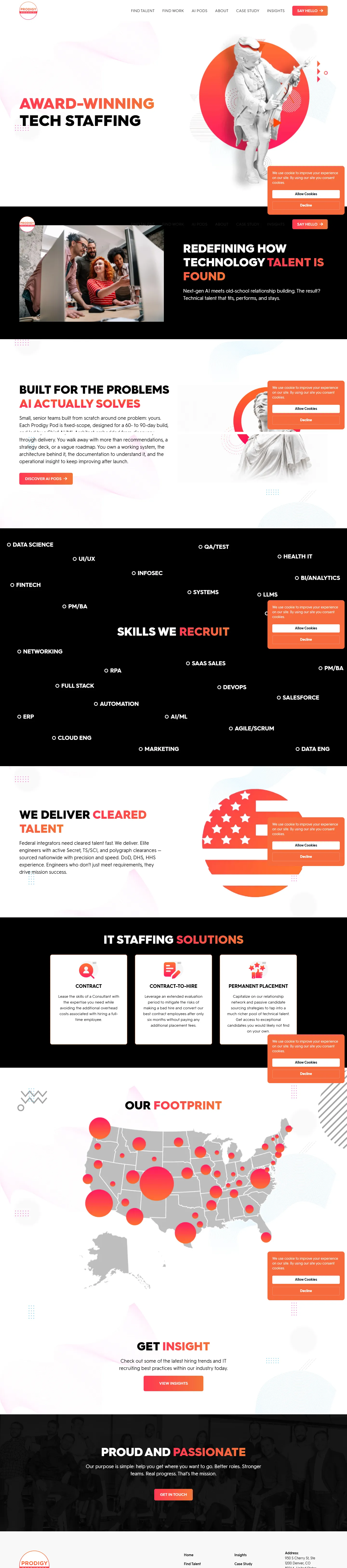 Prodigy Resources website, full page