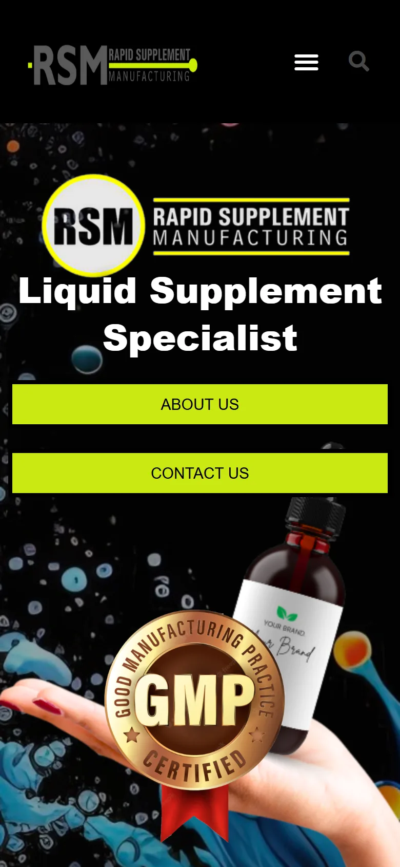 Rapid Supplement Manufacturing on mobile