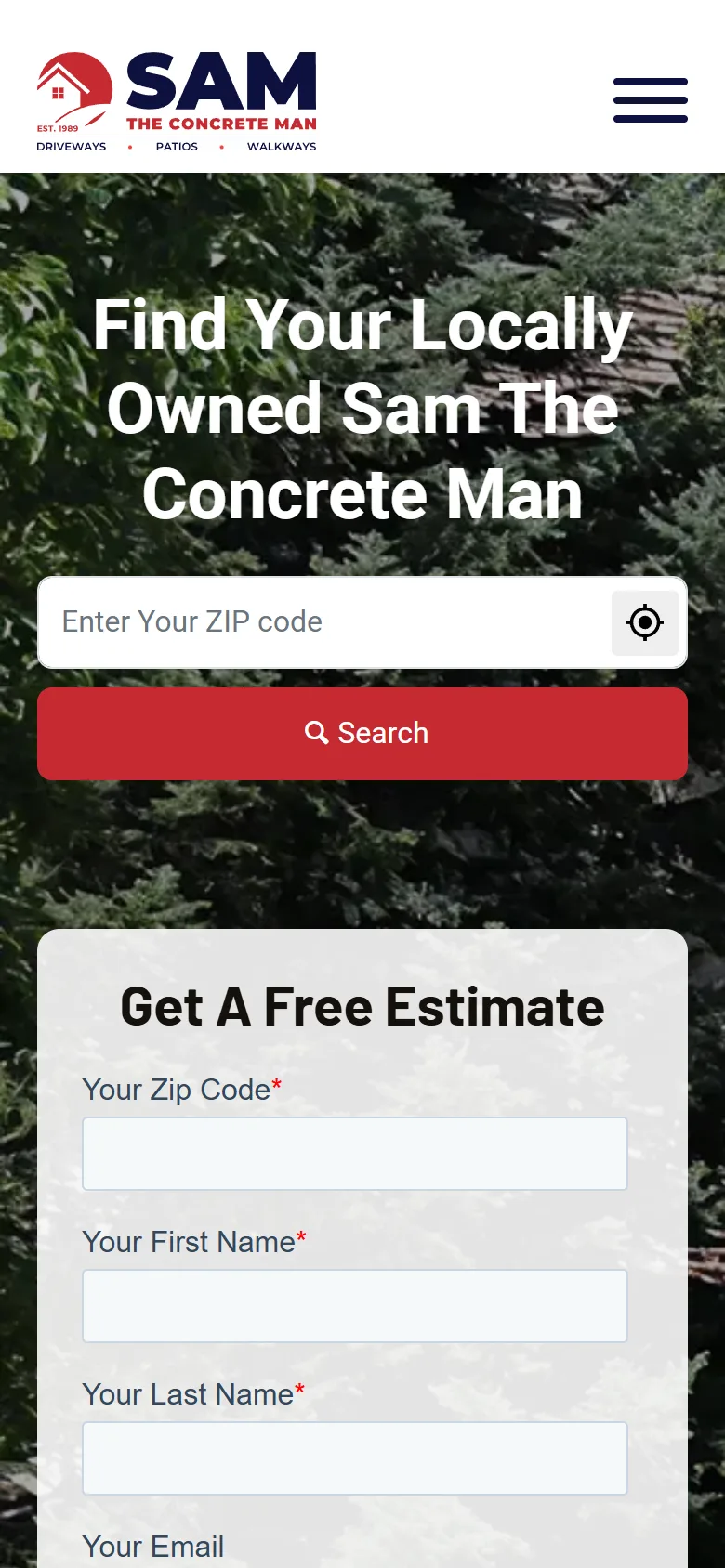 Sam the Concrete Man on mobile